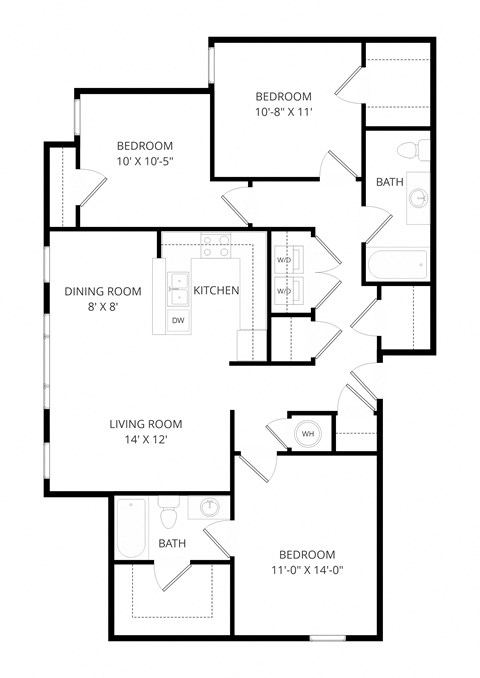a floor plan of a living room and a dining room